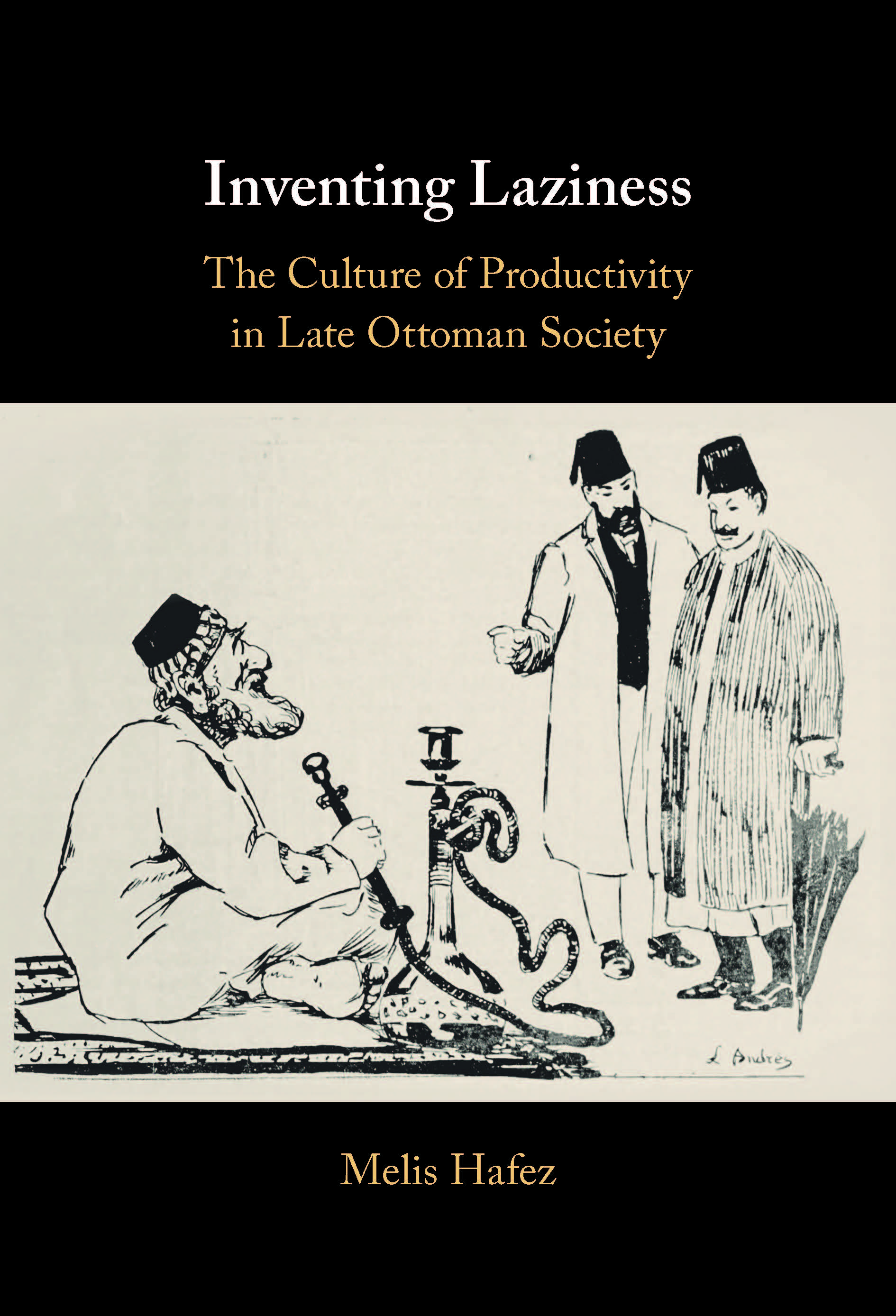 book cover depicting drawing of historic ottomans - one seated in the foreground, and two standing in background