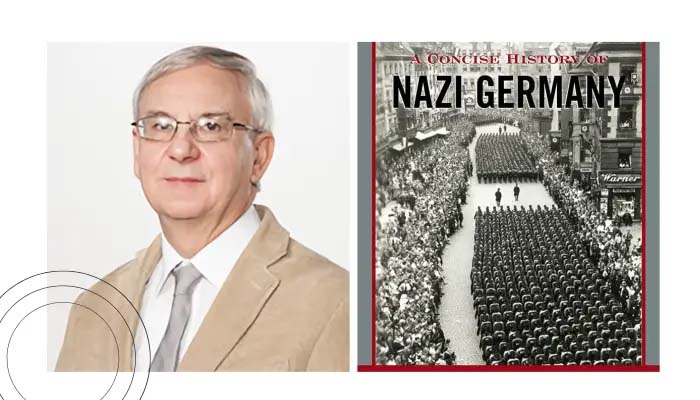 Frame one: Joseph Bendersky Frame two: precise history of nazi germany book cover - nazi soldiers in formation
