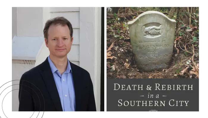 frame one: ryan smith frame two: death and rebirth in a southern city book cover - ej reynolds grave marker